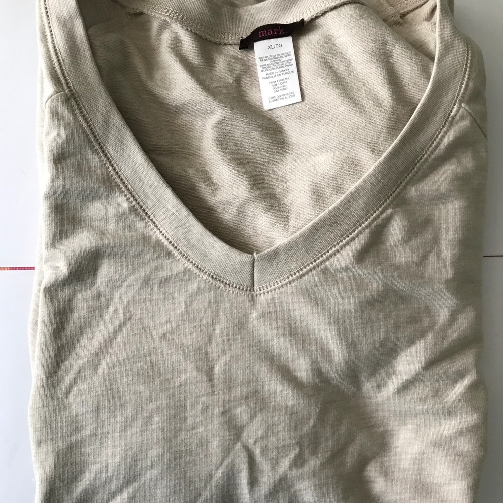 Mark (Avon) Oatmeal Sweater XL Zipper Detail NWOT
